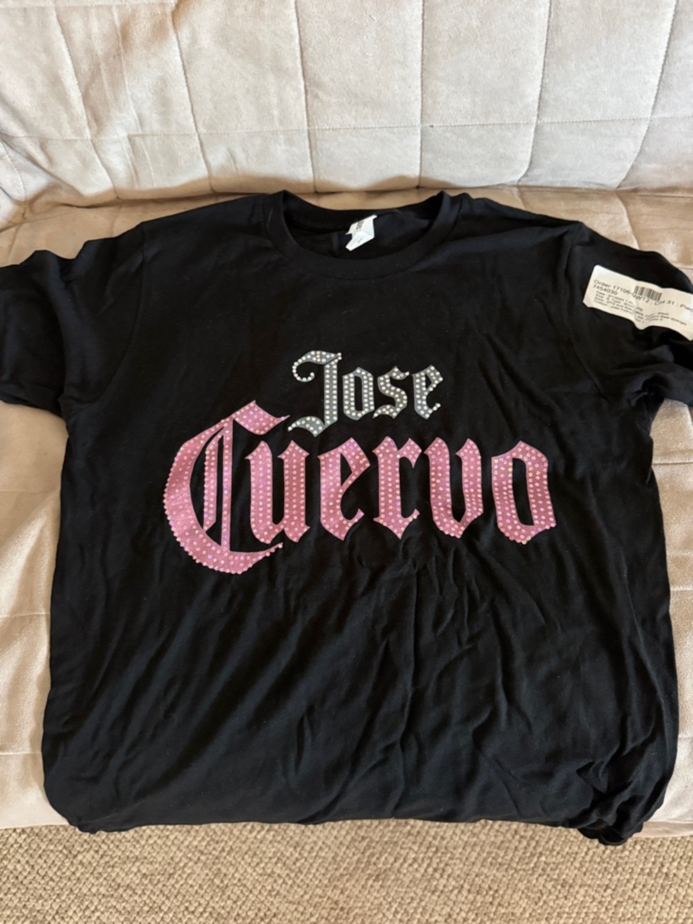 Jose Cuervo Black Logo Tee with Pink